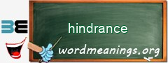 WordMeaning blackboard for hindrance